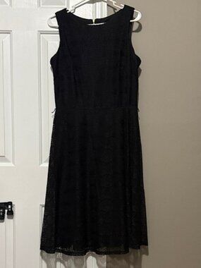 Danny & Nicole Elegant Black Midi Dress